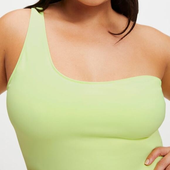 NWT Good American Good Compression Hot Shoulder One-Piece Black Size 7 (XXXXL) - Picture 6 of 10